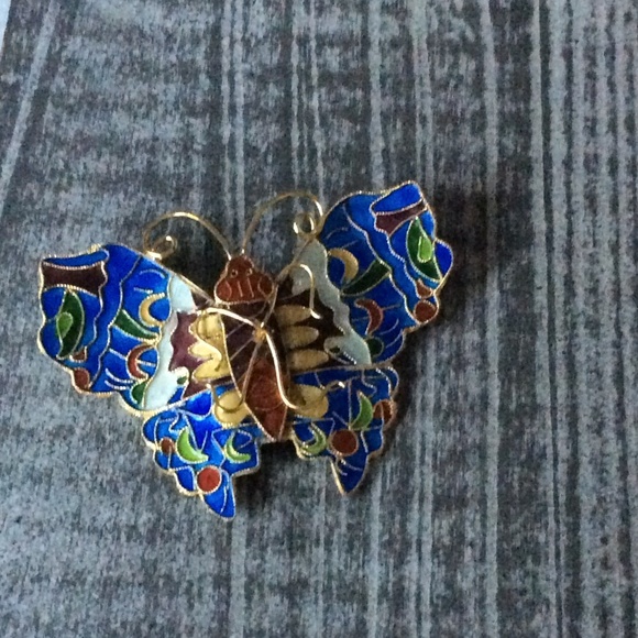 Cloisonne Enamel Butterfly - Picture 2 of 2